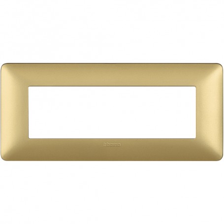 Placca Bticino Matix AM4803MGL 3 moduli Gold, Tecnopolimero, Serie Civili, MADE IN ITALY
