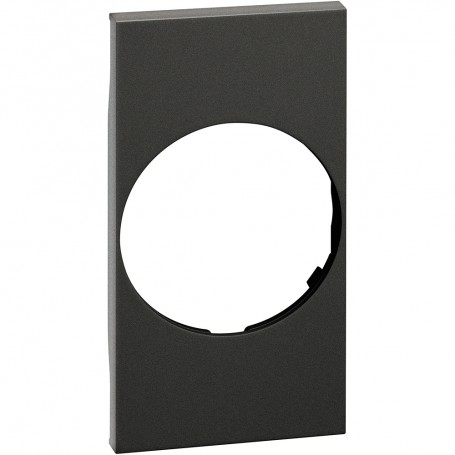 Cover Bticino Living Now KG04 per presa tedesca e torcia estraibile, Nera, 2 Moduli, Serie Civili, MADE IN ITALY