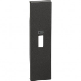 Cover Bticino Living Now KG10C per Presa USB Tipo A e C, Nera, Serie Civili, MADE IN ITALY