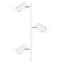 Piantana Globo Lighting Robby 57910SW con 3 Spot Orientabili GU10, Bianca, Base e struttura in metallo, Interruttore a pedale