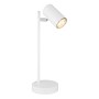 Lampada da tavolo Globo Lighting Robby 57910TW con Spot Orientabile GU10, Bianco, Base e struttura in metallo, Interruttore