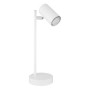 Lampada da tavolo Globo Lighting Robby 57910TW con Spot Orientabile GU10, Bianco, Base e struttura in metallo, Interruttore